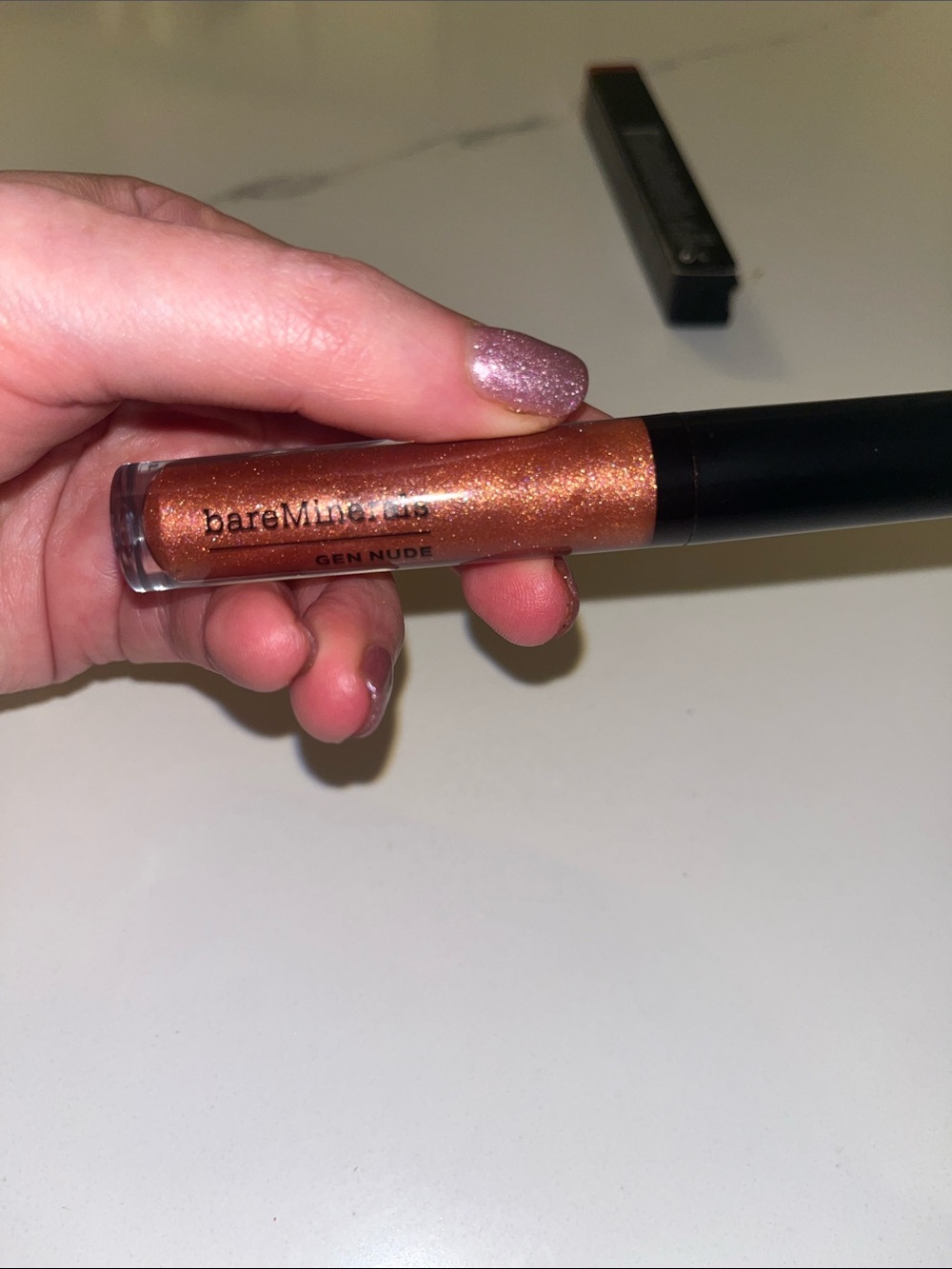 bareMinerals Gen Nude Patent Lip Lacquer in Smoky Topaz - Picture 4 of 4